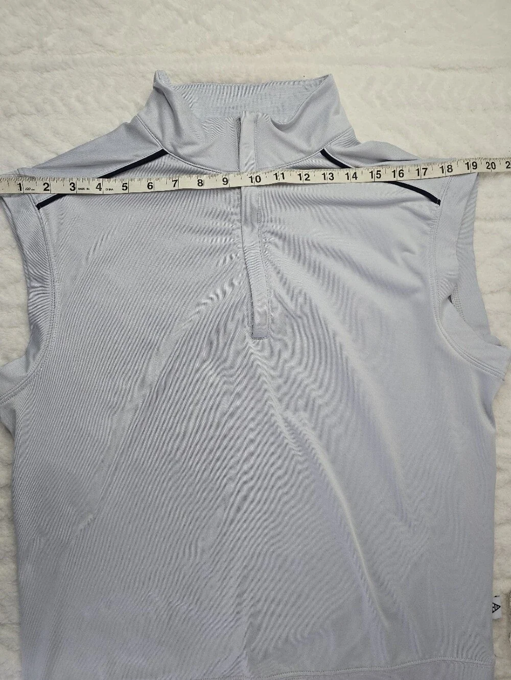 Maelreg Performance Golf Vest Light Blue Quarter Zip Mock Neck Athletic S